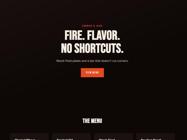 Preview of the Bold & Modern example site