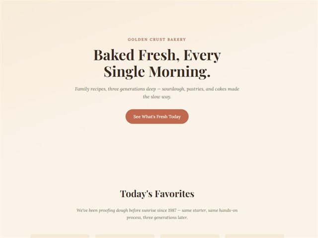 Preview of the Warm & Classic example site